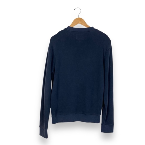 Mugsy Pullover Crew Sweatshirt Mens M Vintage Navy Blue Soft Logo Surf Buttery - Picture 11 of 11